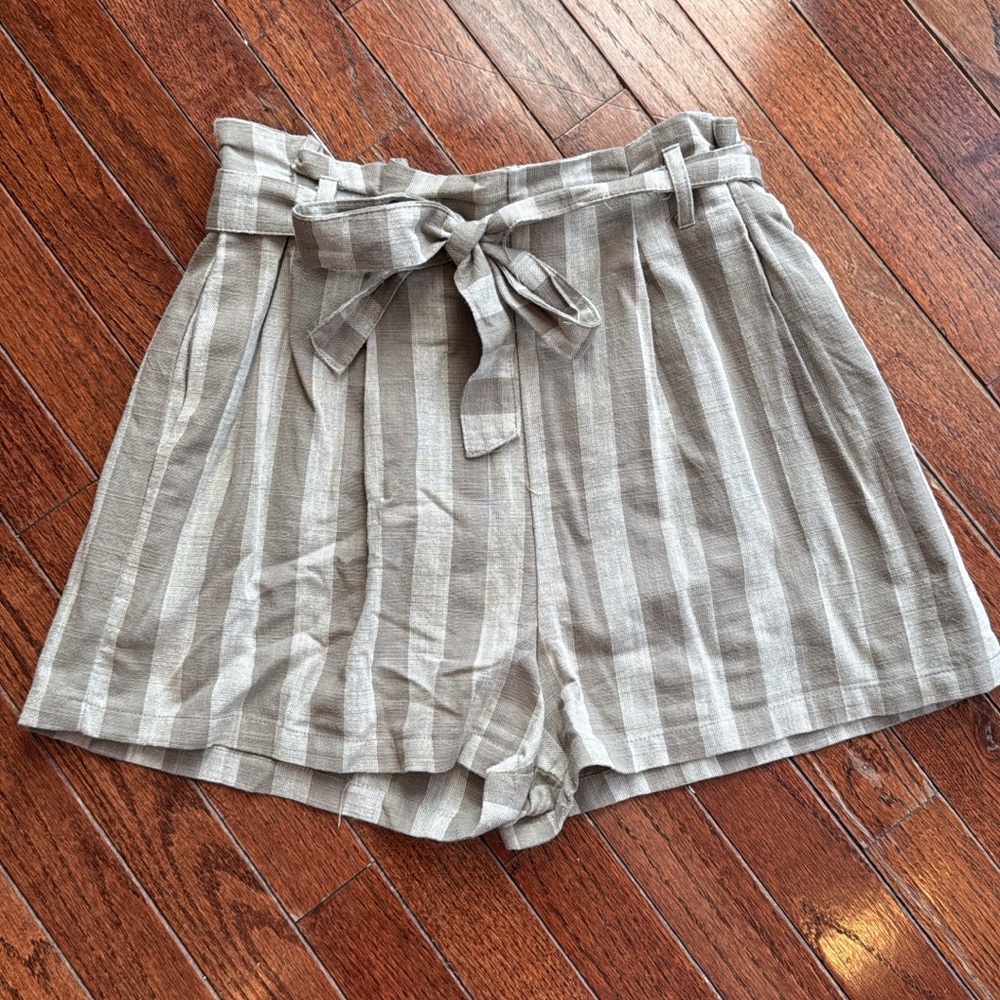 Striped Tan Women's Shorts
